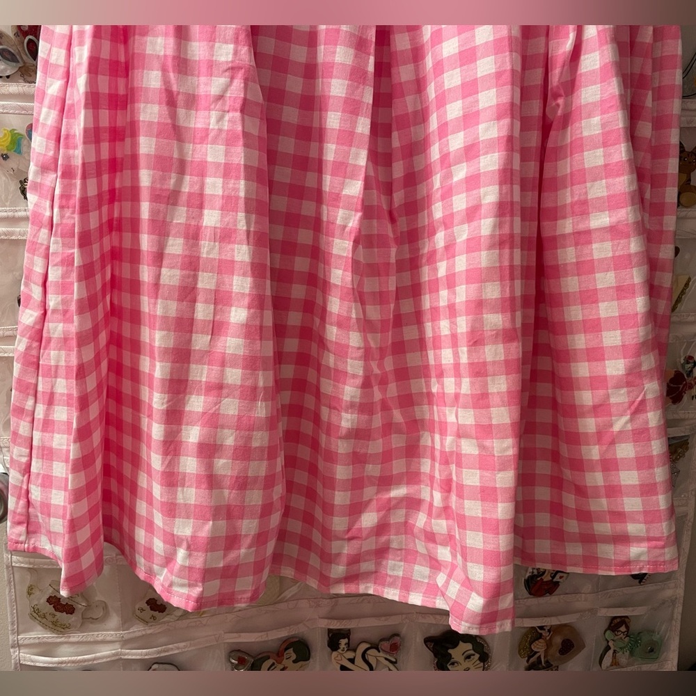 NWT Barbie Unique Vintage Pink Gingham Cotton Dancing Doll Swing Dress - Picture 8 of 13